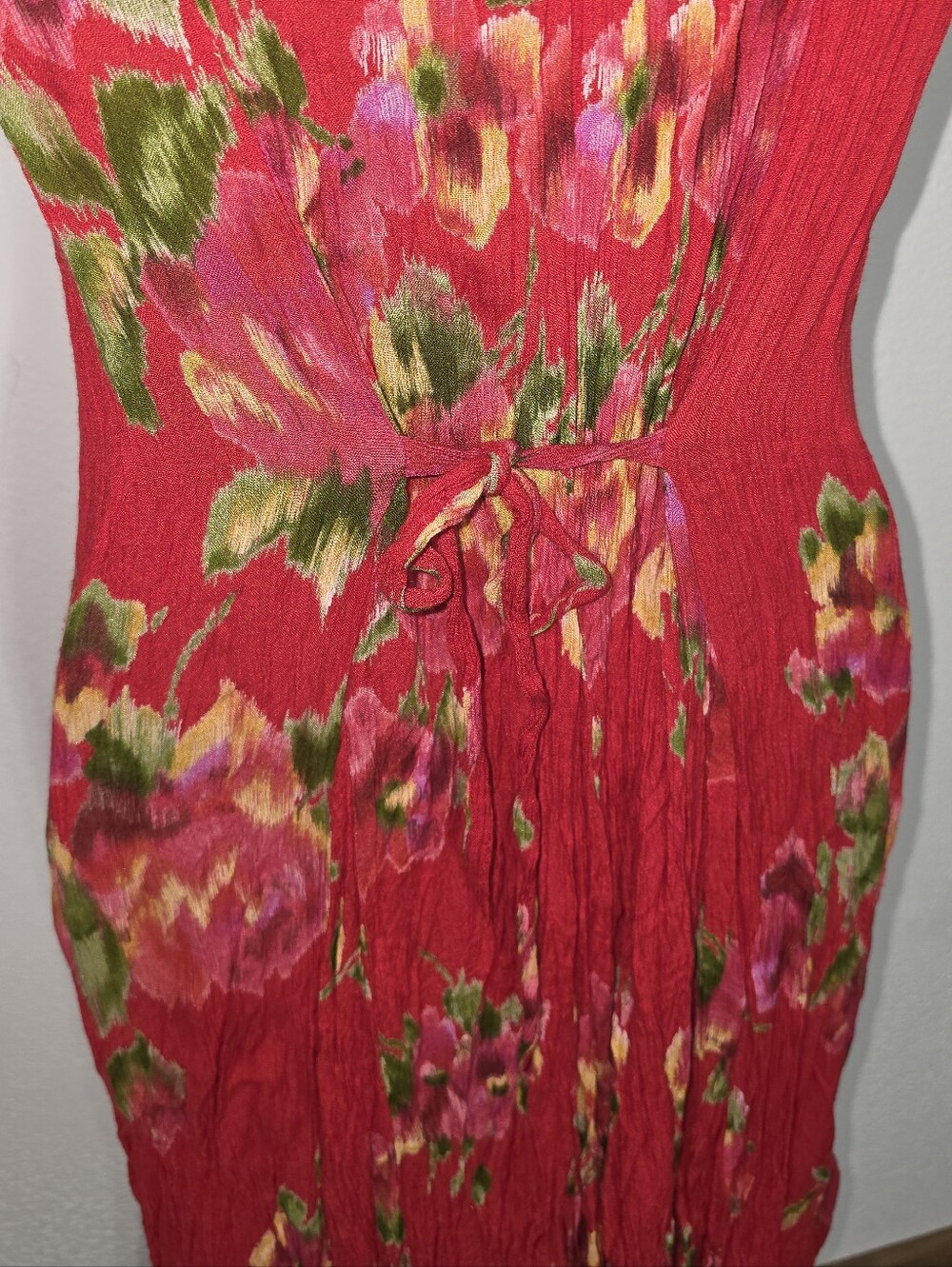 American Angel Dress Midi Tie Back Sleeveless Red Size S Small - Picture 6 of 16